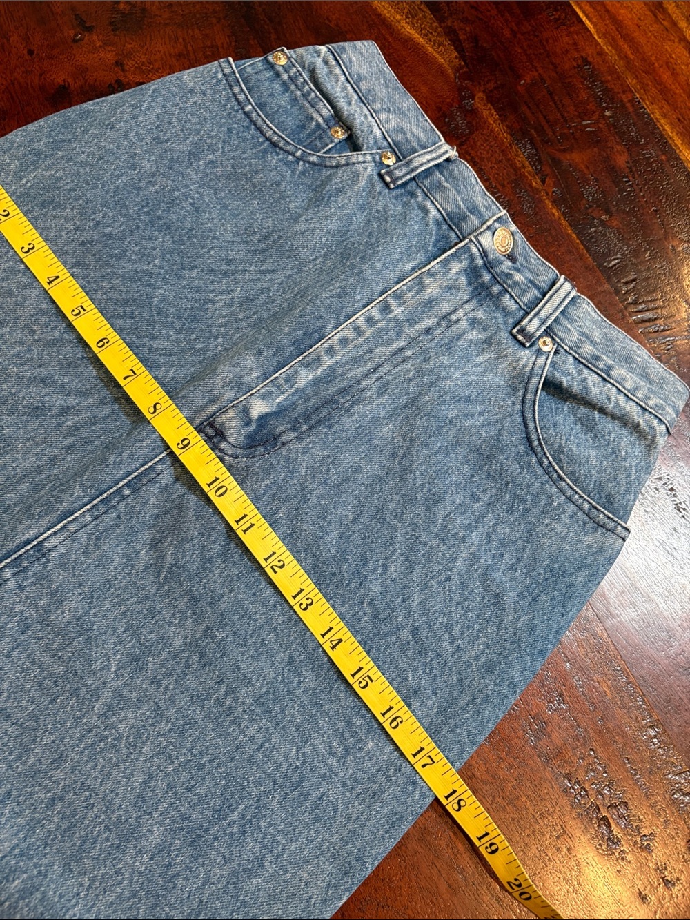 Vintage Ralph Lauren Country 90s Western Long Denim Jean Skirt size 6 - Picture 11 of 12